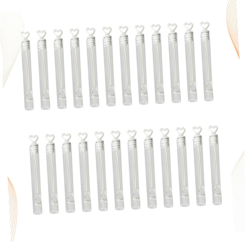 VICASKY 24 Pcs Heart Shaped Bubble Wands Empty Soap Containers for Wedding Party Favors - Image 4